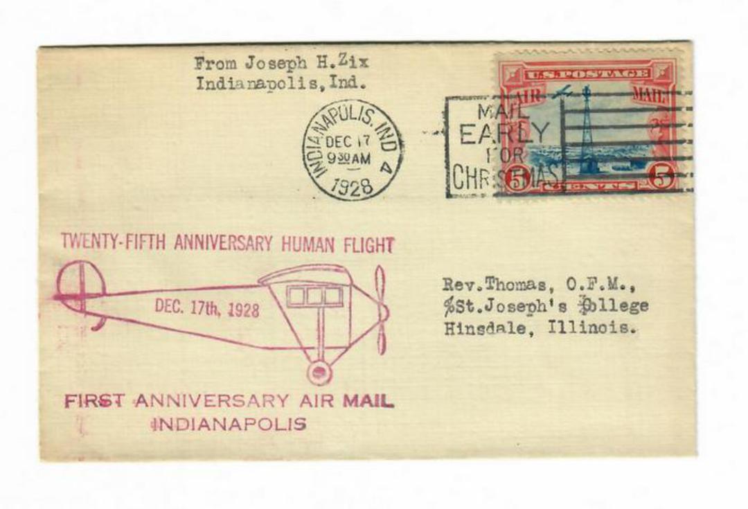 USA 1928 25th Anniversary of the First Human Flight. Special cachet. - 31064 - image 0