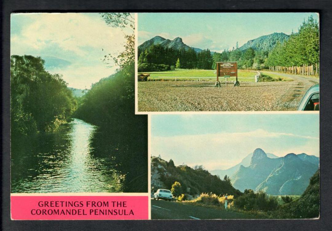 Modern Coloured Postcard by Logan. Montage of Coromandel Forest Park. - 446520 - Postcard image 0