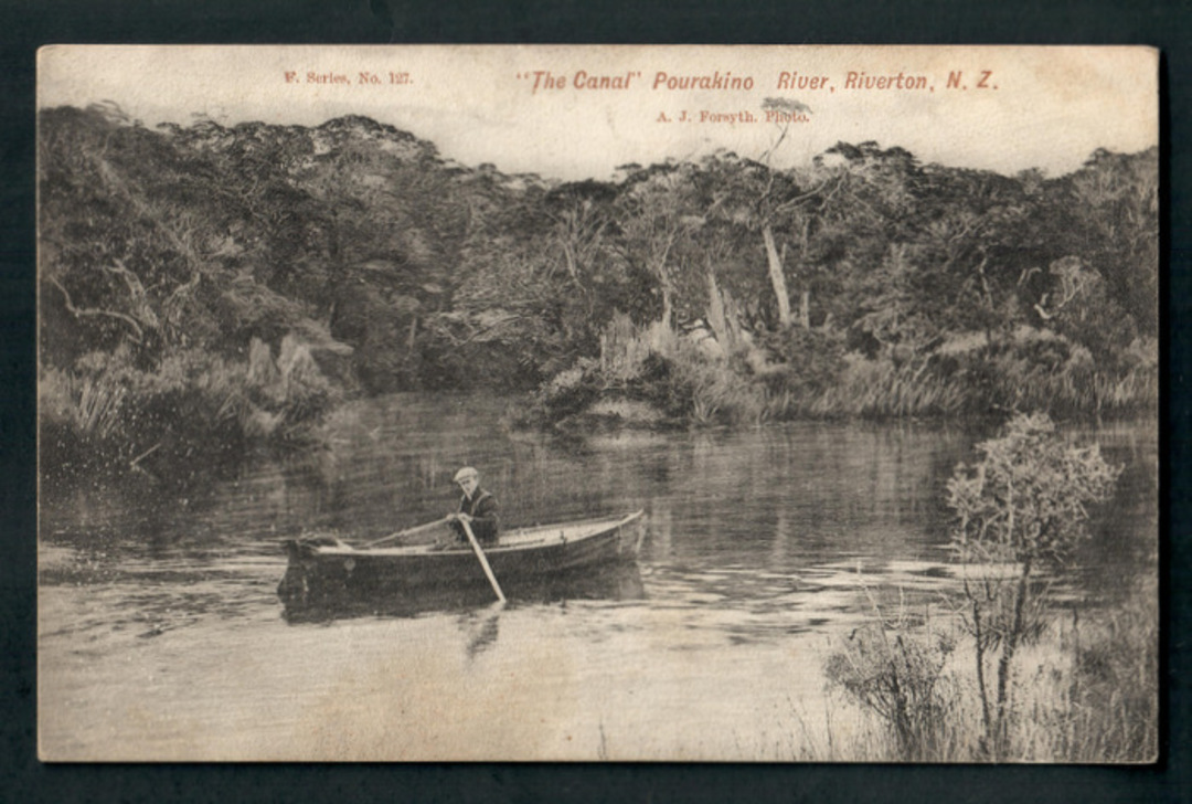 Postcard of The Canal Pourakino River Riverton. - 249326 - Postcard image 0