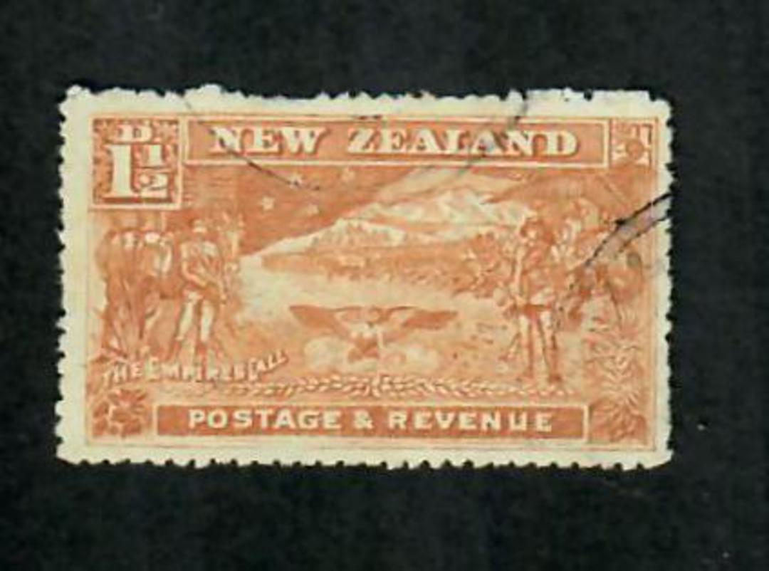 NEW ZEALAND 1898 Pictorial 1½d Boer War Chestnut. Perf 14. - 74729 - VFU image 0
