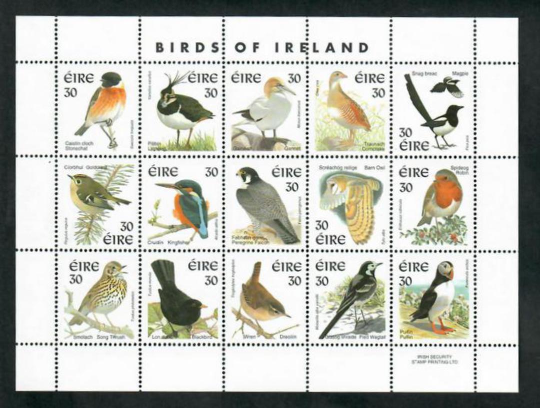 IRELAND 1997 Birds. Sheetlet of 15. - 51001 - UHM image 0