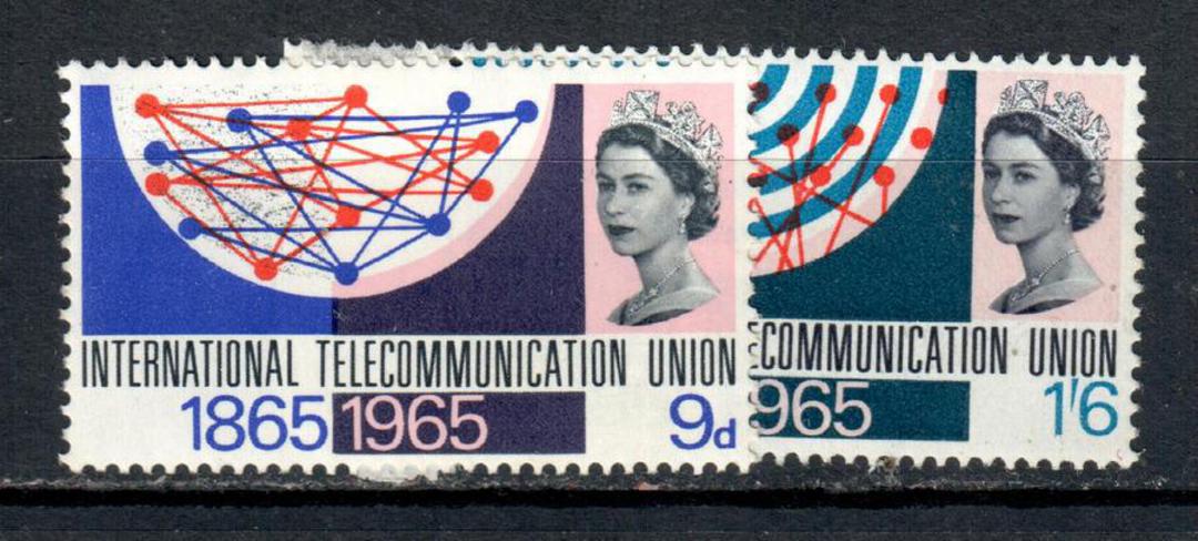 GREAT BRITAIN 1965 Centenary of the International Telecommunications Union. Set of 2. - 95324 - UHM image 0
