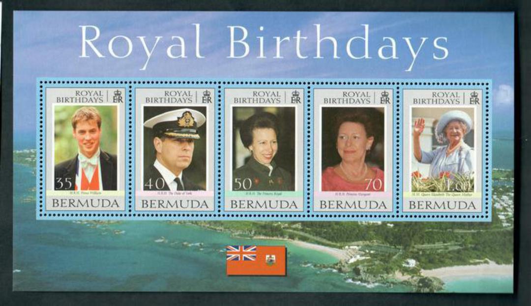 BERMUDA 2000 Royal Birthdays. Miniature sheet. - 52499 - UHM image 0