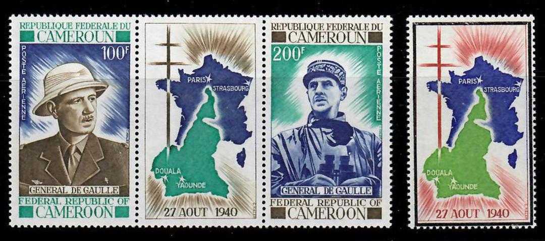 CAMEROUN 1970 General de Gaulle. Joined pair. - 25327 - UHM image 0
