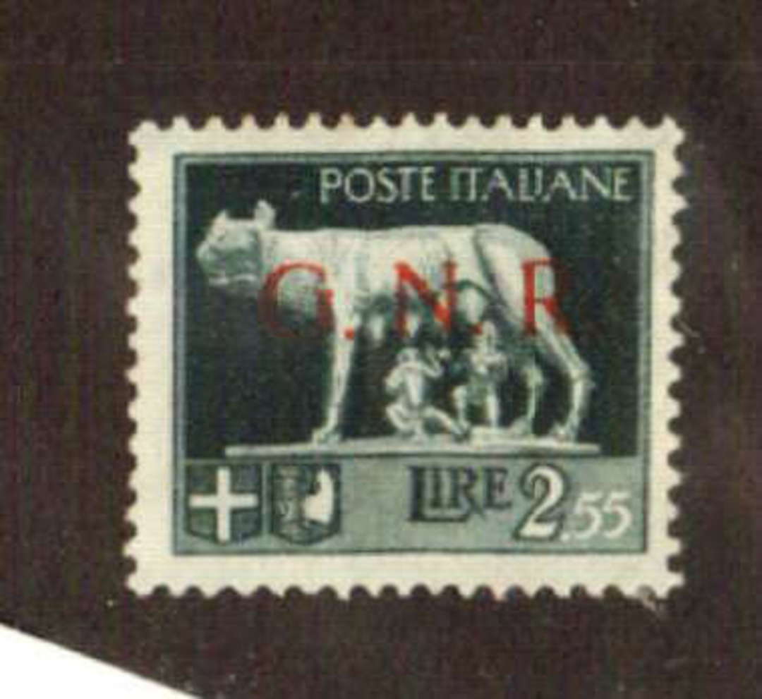 ITALIAN SOCIAL REPUBLIC 1944 Definitive 2 lire 55 Grey-Green. Hinge remains. - 71135 - Mint image 0