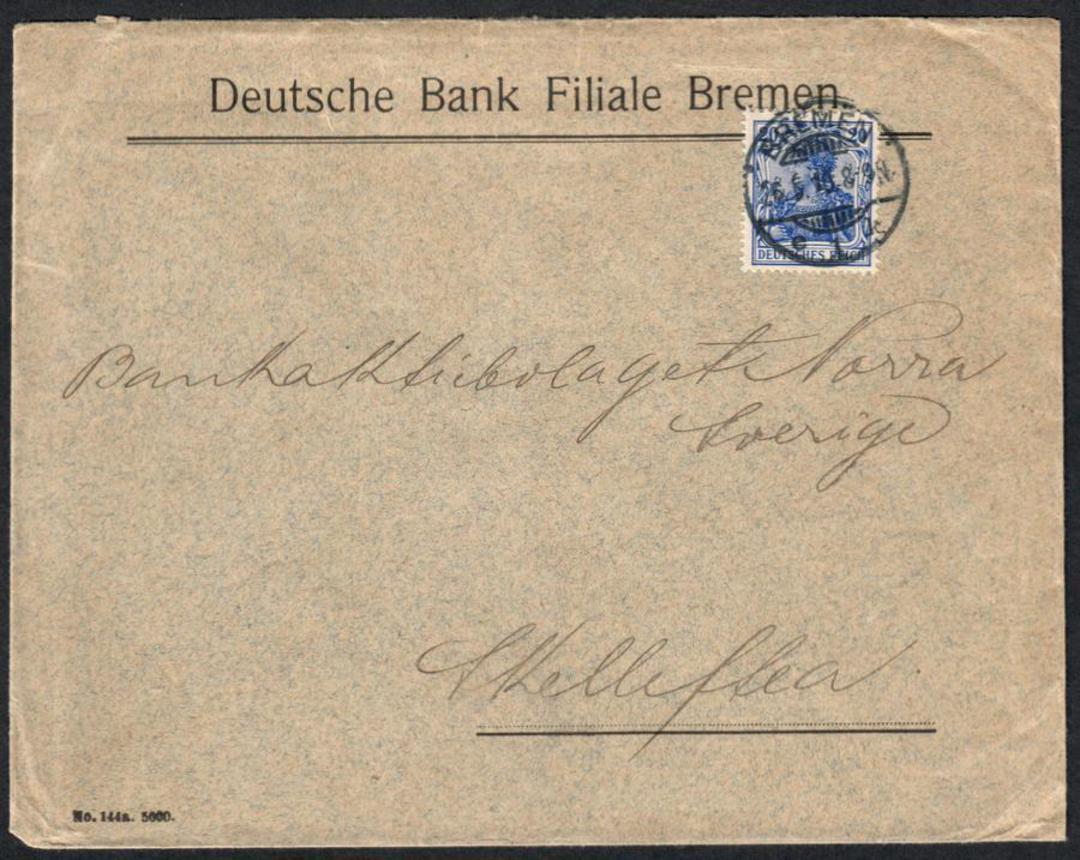 GERMANY 1910 Cover from Deutsche Bank Filiale Bremen. - 533574 - PostalHist image 0