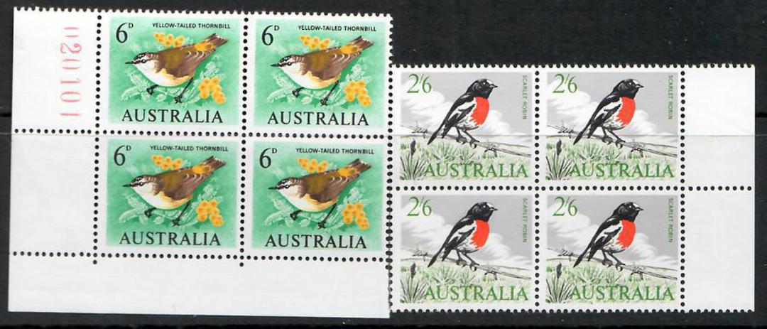 AUSTRALIA 1964 Definitives. Set of 7 in blocks of 4. - 25810 - UHM image 1