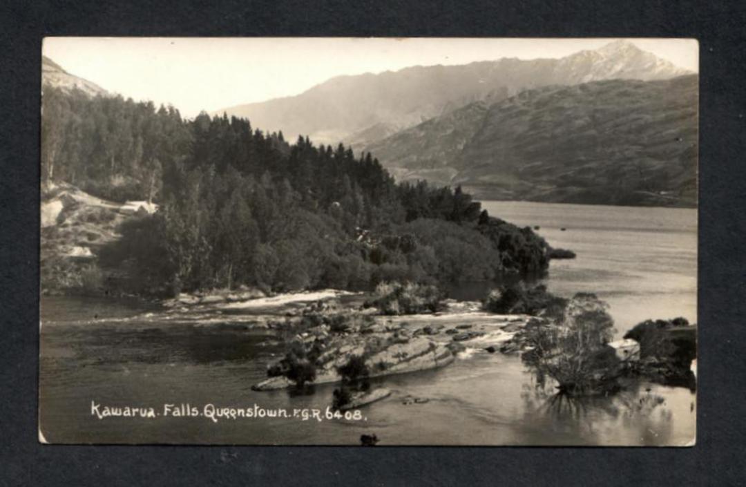 Real Photograph by Radcliffe of Kawarua Falls Queenstown. - 49441 - Postcard image 0