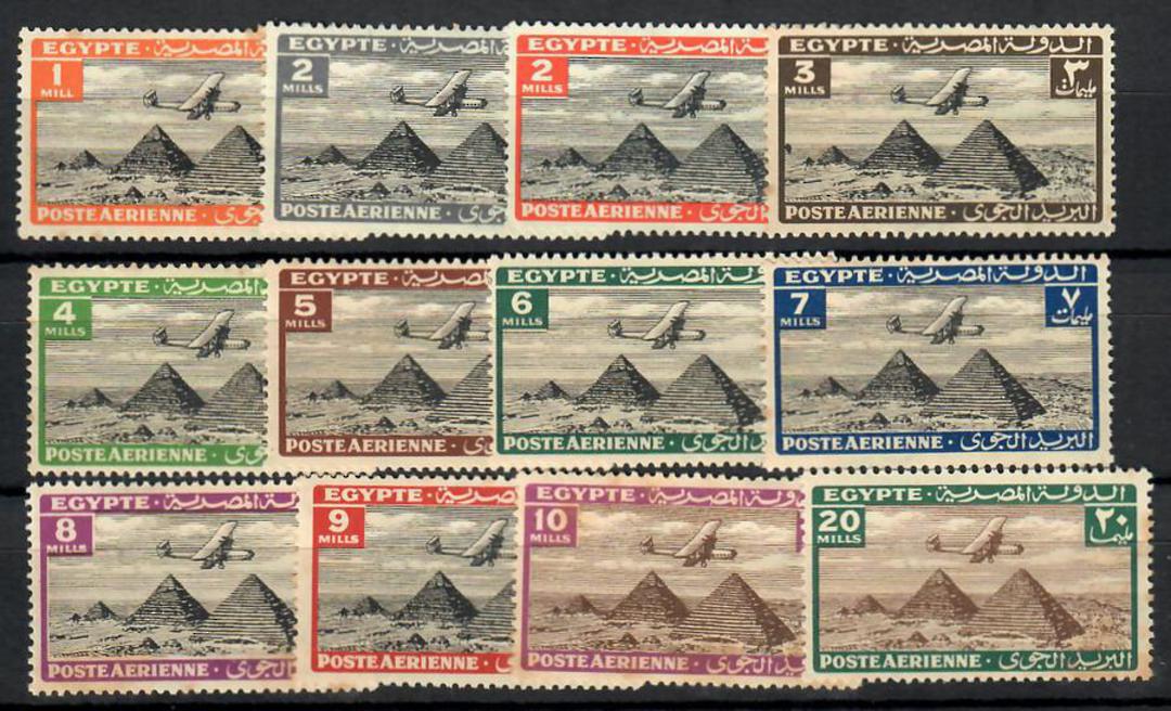 EGYPT 1933 Air. Set of 21. A few of the values have toning and will have to be replaced. Price reduced to compensate more than r image 0