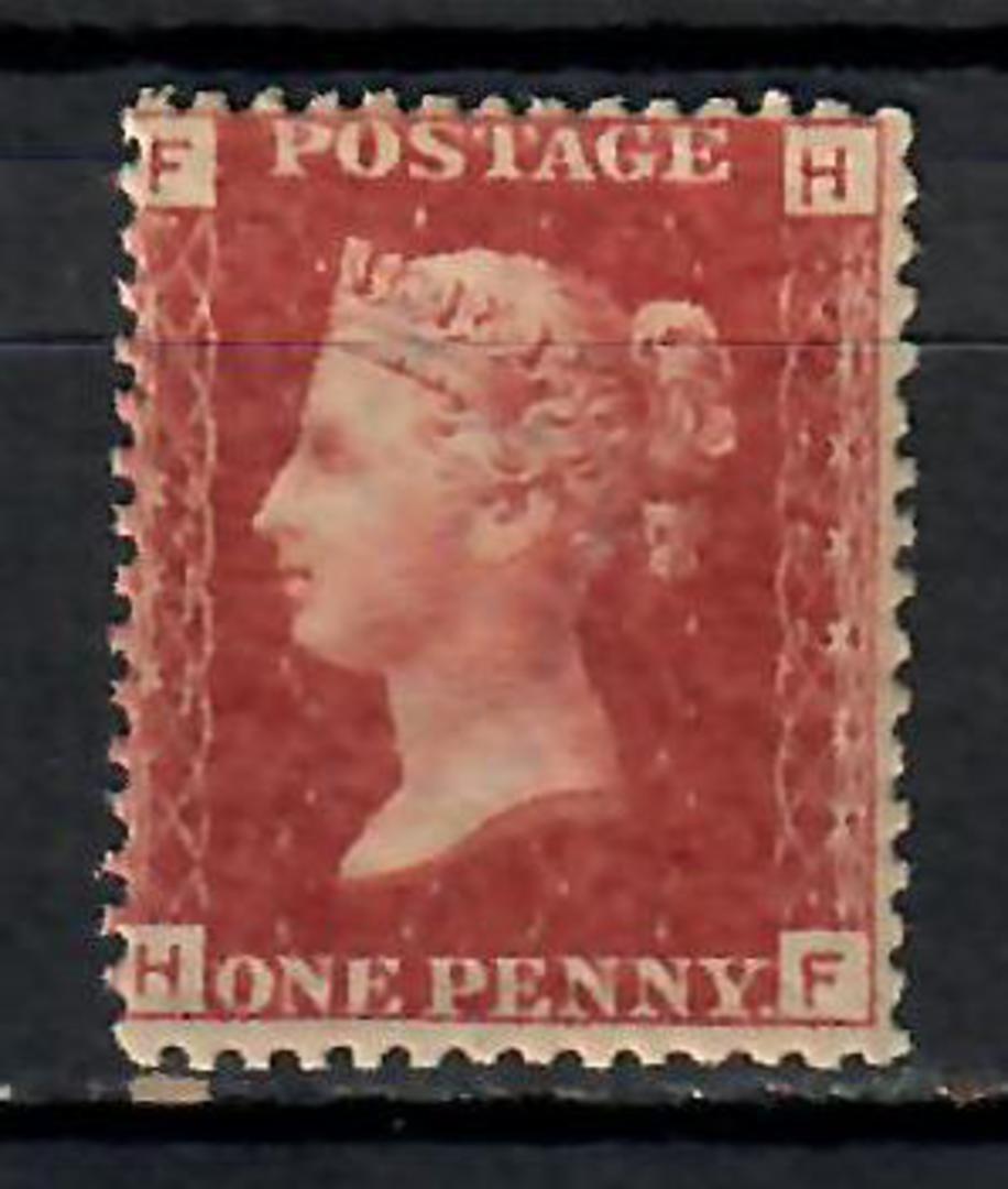 GREAT BRITAIN 1858 1d Red. Plate 202. Letters FHHF. Excellent copy. - 74457 - Mint image 0