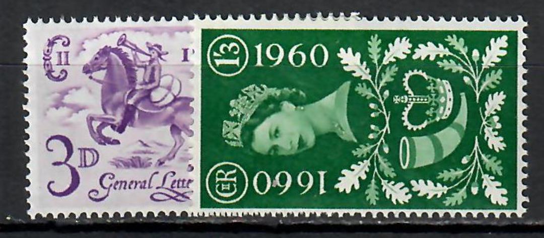 GREAT BRITAIN 1960 Tercentenary of the General Letter Office. Set of 2. - 92589 - UHM image 0