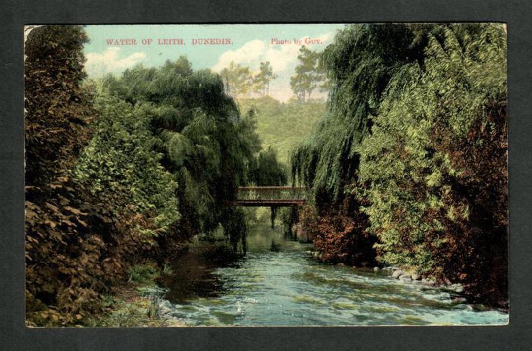 Coloured postcard of the Water of Leith Dunedin. Nice Port Chalmers A class. - 49172 - Postcard image 0