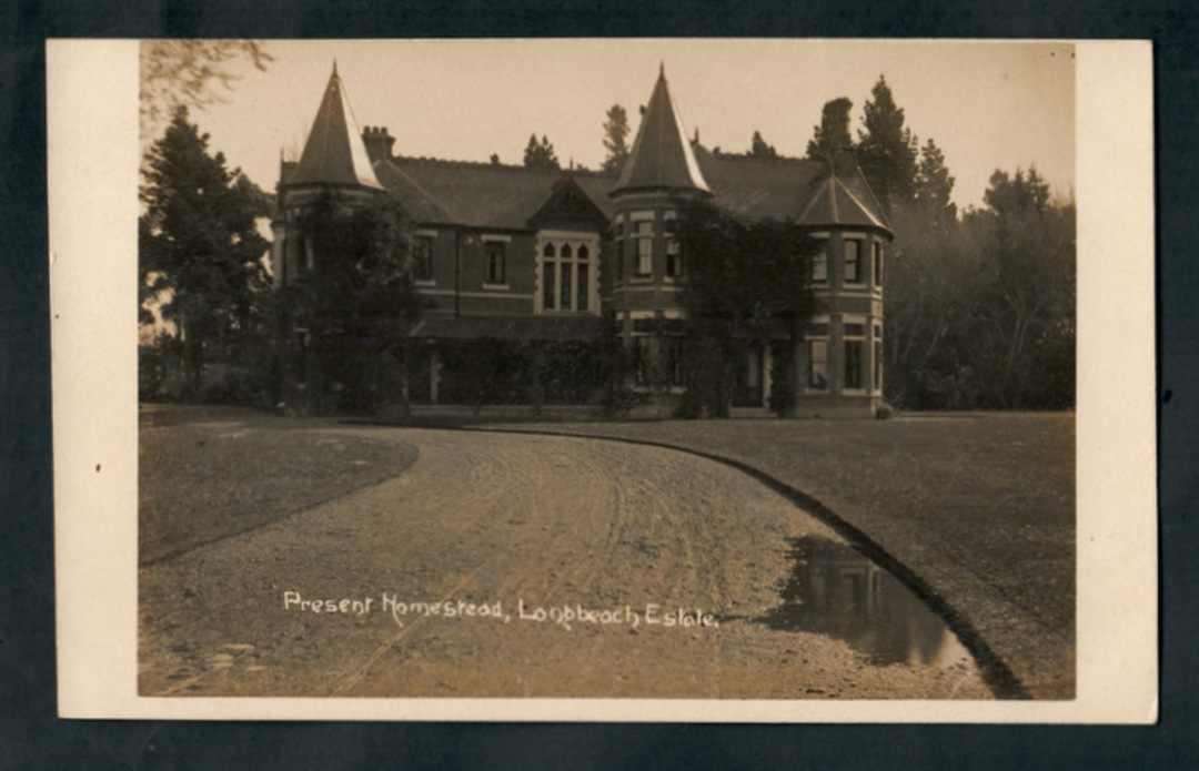 Real Photograph of present homestead Longbeach Estate Christchurch. - 248304 - Postcard image 0