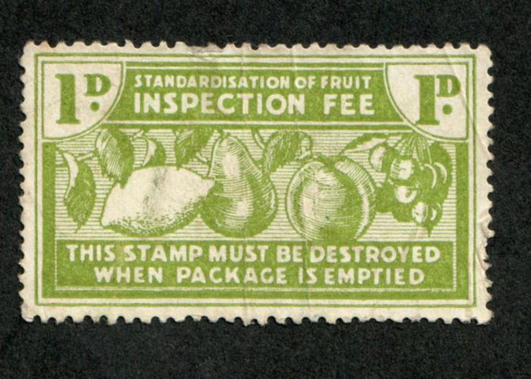 NEW ZEALAND Fruit Inspection Fee 1d Green. - 3739 - Mint image 0
