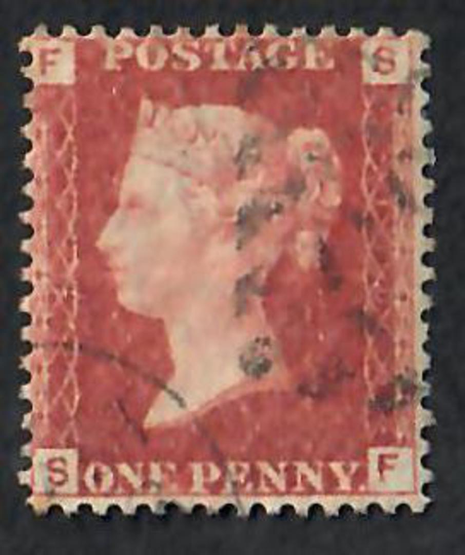 GREAT BRITAIN 1858 1d Red. Plate 110. Letters FSSF. - 70110 - VFU image 0