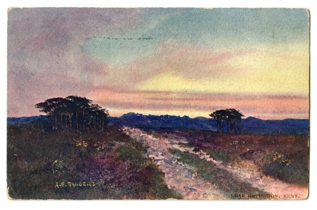 Coloured postcard by A E Sancers. Near Orpington Kent. - 43763 - Postcard image 0