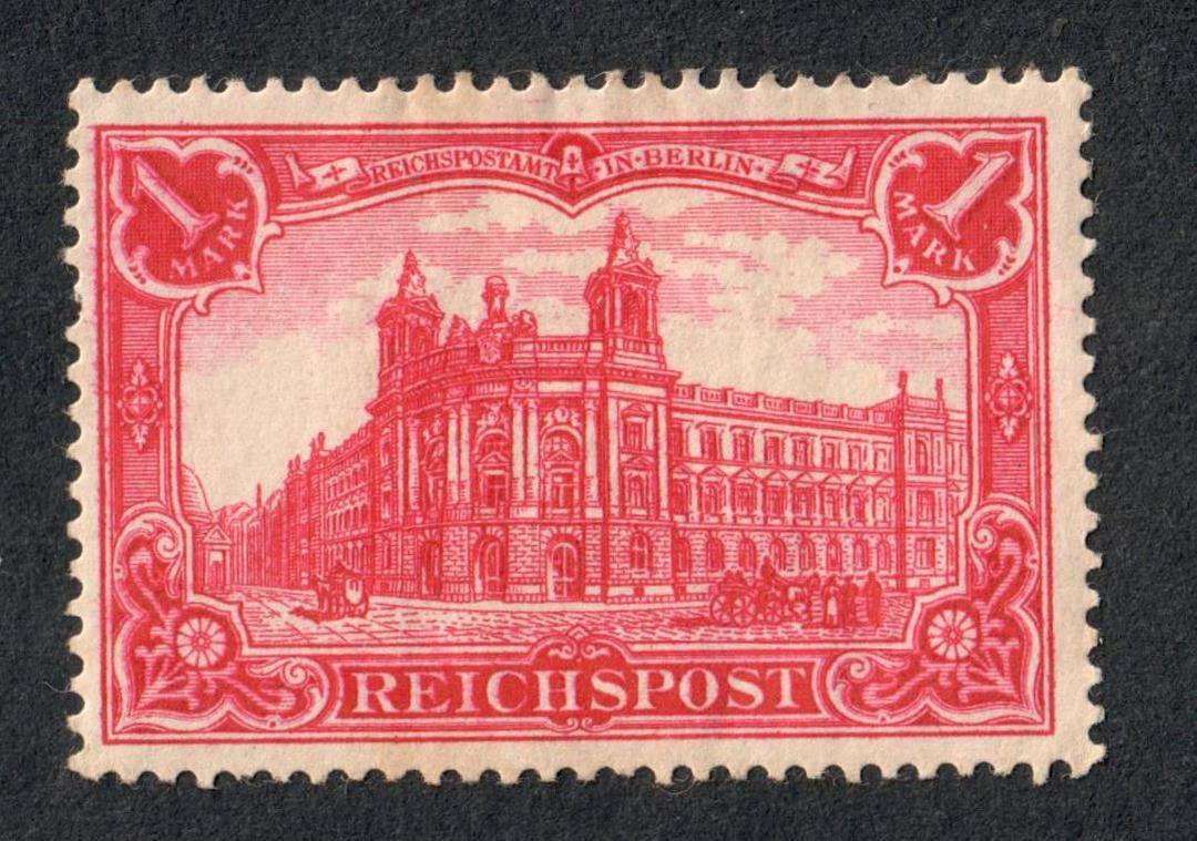 GERMANY 1899 Definitive 1m Carmine-Red. Darker printing. - 72078 - Mint image 0
