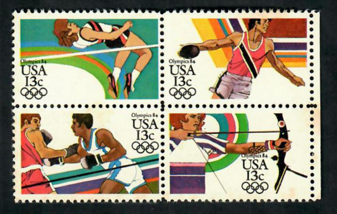 USA 1984 Olympics. Third series. Block of 4. - 21543 - UHM image 0