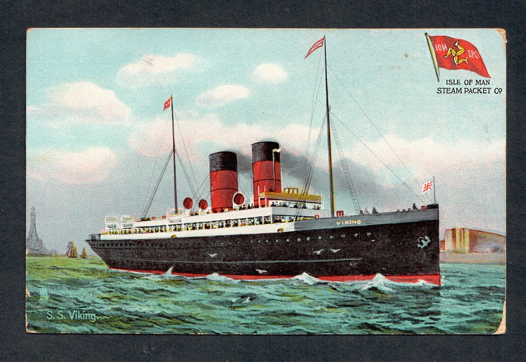 Coloured postcard of IOMSP S S Viking. - 40425 - Postcard image 0