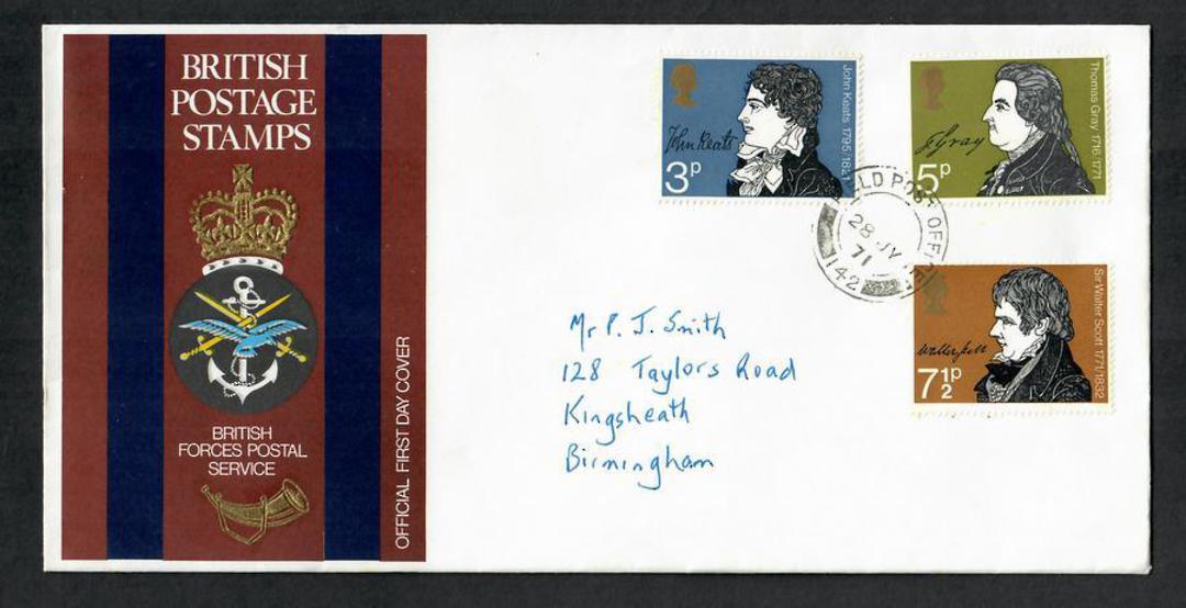 GREAT BRITAIN 1971 First day cover postmarked Field Post Office 142. - 130204 - PostalHist image 0