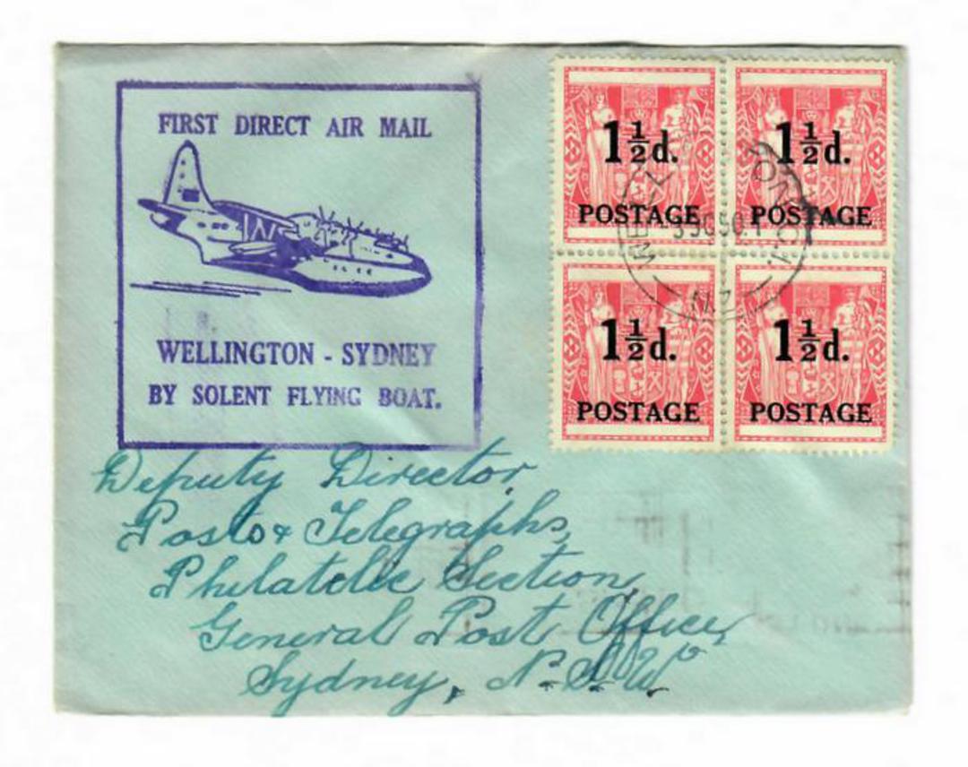 NEW ZEALAND 1950 Letter to Australia Per Solent Flying Boat Wellington to Sydney. - 31010 - image 0