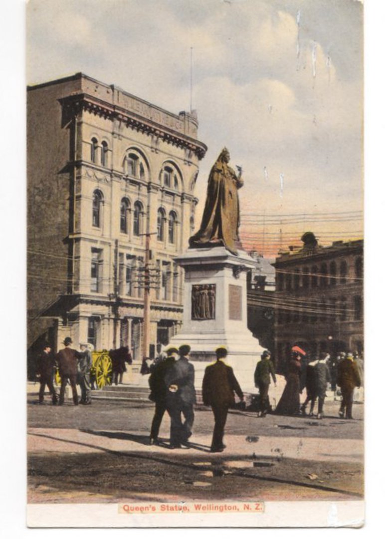 Coloured postcard of Queens Wharf Wellington. - 47712 - Postcard image 0