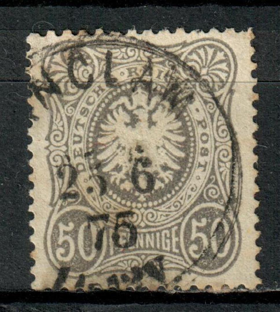 GERMANY 1875 50pf Grey-Black. Dated Postmark 1875 as proof it is not the cheaper variety. - 75437 - Used image 0