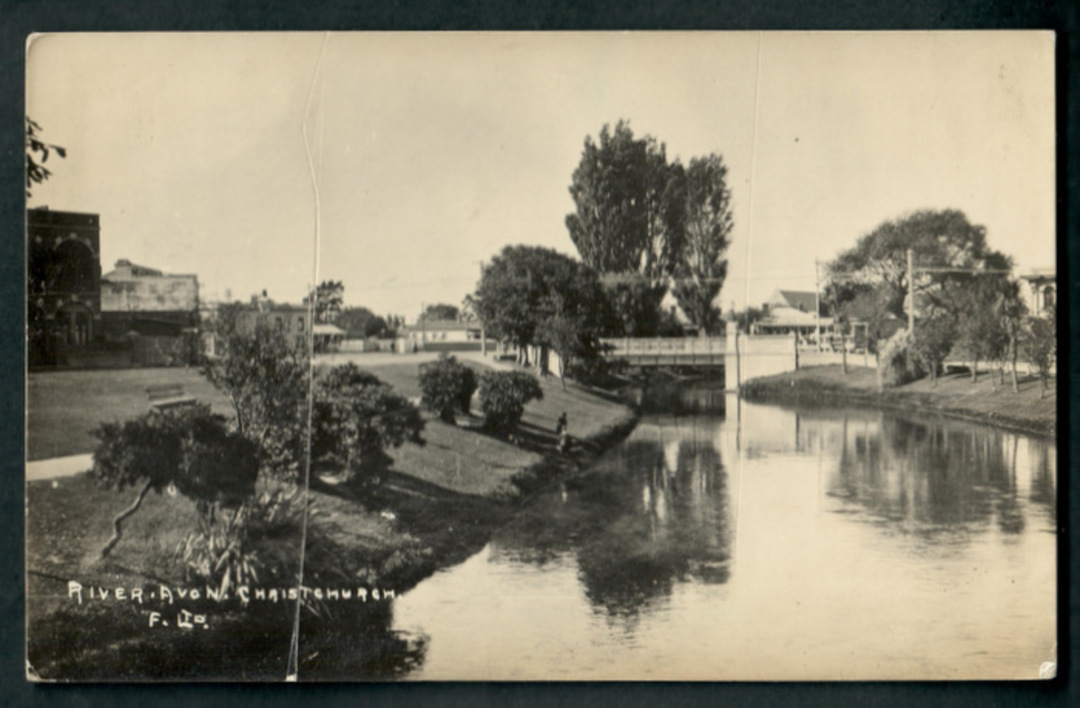 Real Photograph of River Avon Christchurch. - 48314 - Postcard image 0