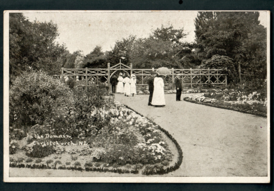 Real Photograph Domain series. In the Domain Christchurch. - 248305 - Postcard image 0