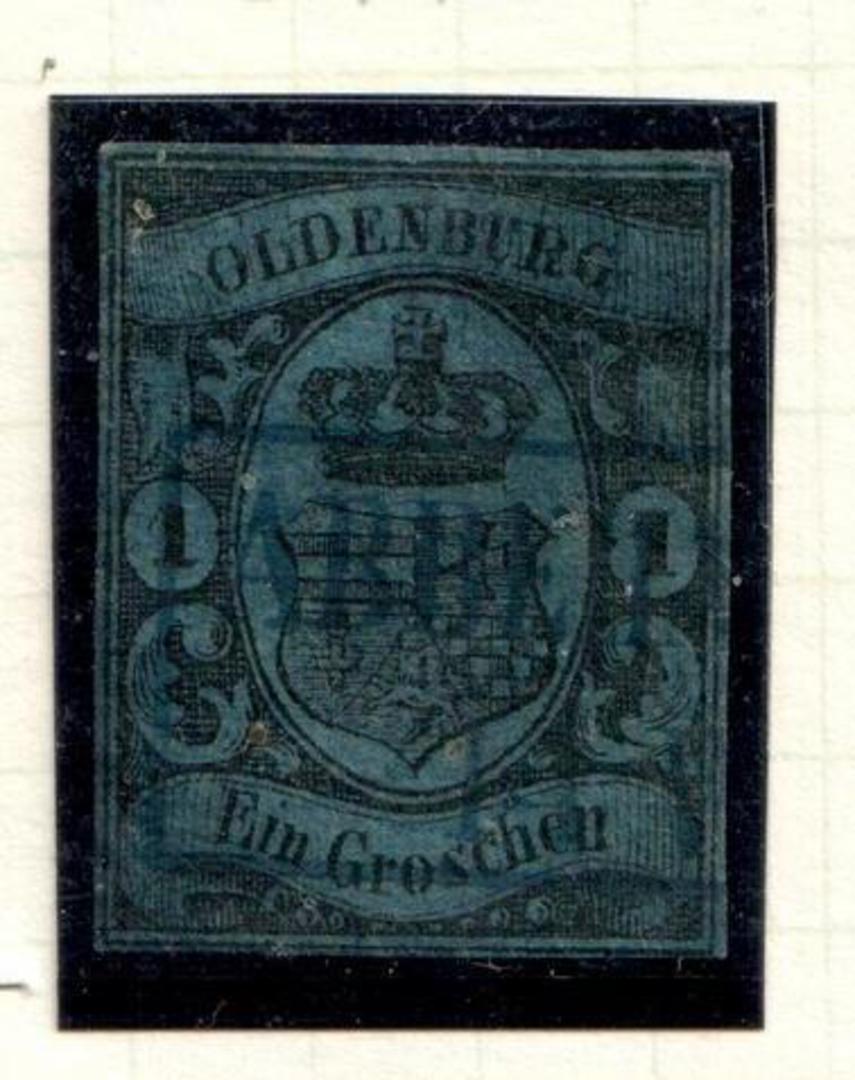 OLDENBURG 1859 Definitive 1g Black on Blue. From the collection of H Pies-Lintz. - 77452 - GU image 0