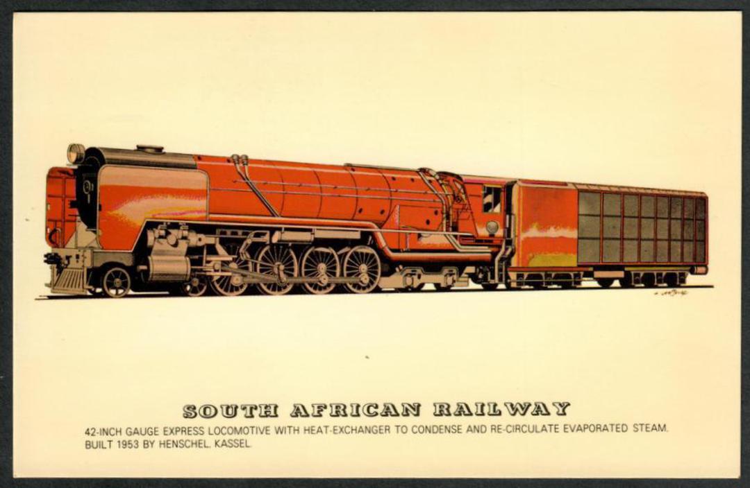 SOUTH AFRICAN RAILWAY 42" Guage Express with Heat Exchanger. Collectors card. - 240556 - Postcard image 0