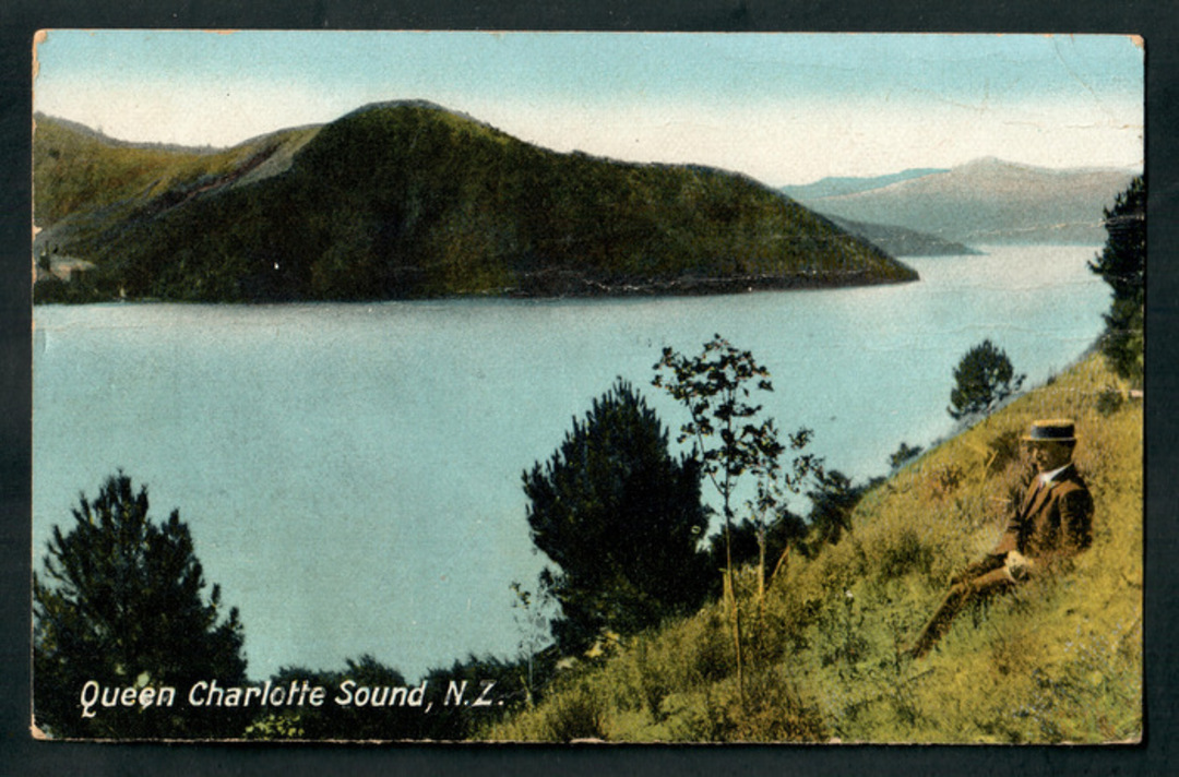 Coloured Postcard by Tanner of Queen Charlotte Sound Picton. - 48733 - Postcard image 0