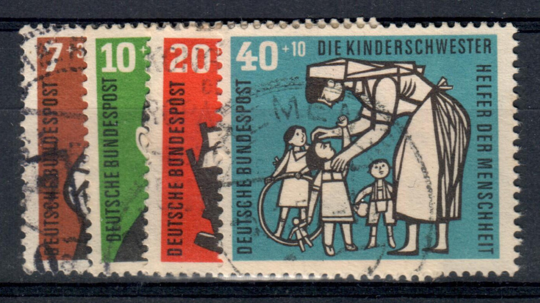 WEST GERMANY 1956 Humanitarian Relief Funds. Set of 4. - 9365 - FU image 0