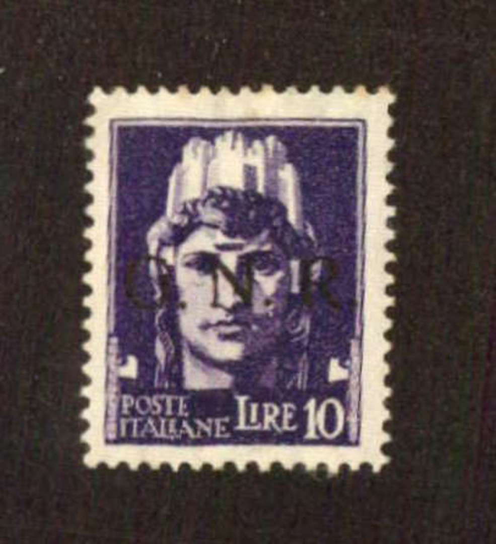 ITALIAN SOCIAL REPUBLIC 1944 Definitive 10 lire Violet. Hinge remains. - 71144 - Mint image 0
