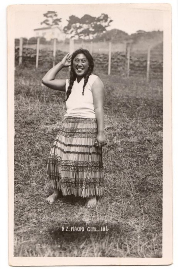 Real Photograph by Nash of Maori Girl. - 69674 - Postcard image 0