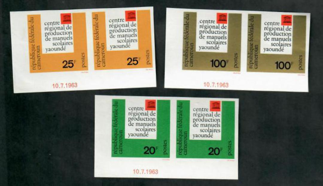 CAMEROUN 1963 Unesco Education Books. Set of 3. Joined pairs . Iimperf. - 51197 - UHM image 0