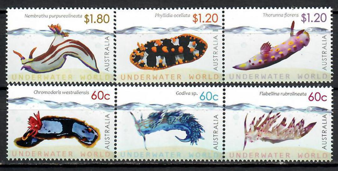 AUSTRALIA 2012 Underwater World. Set of 6 and miniature sheet. - 55958 - UHM image 0