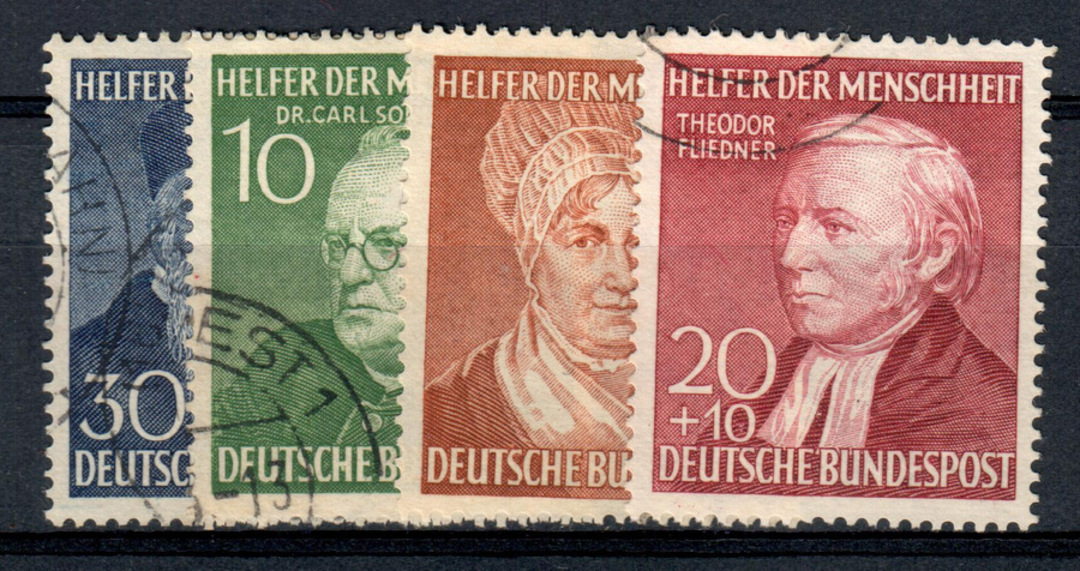 WEST GERMANY 1952 Humanitarian Relief Fund. Set of 4. - 72148 - VFU image 0