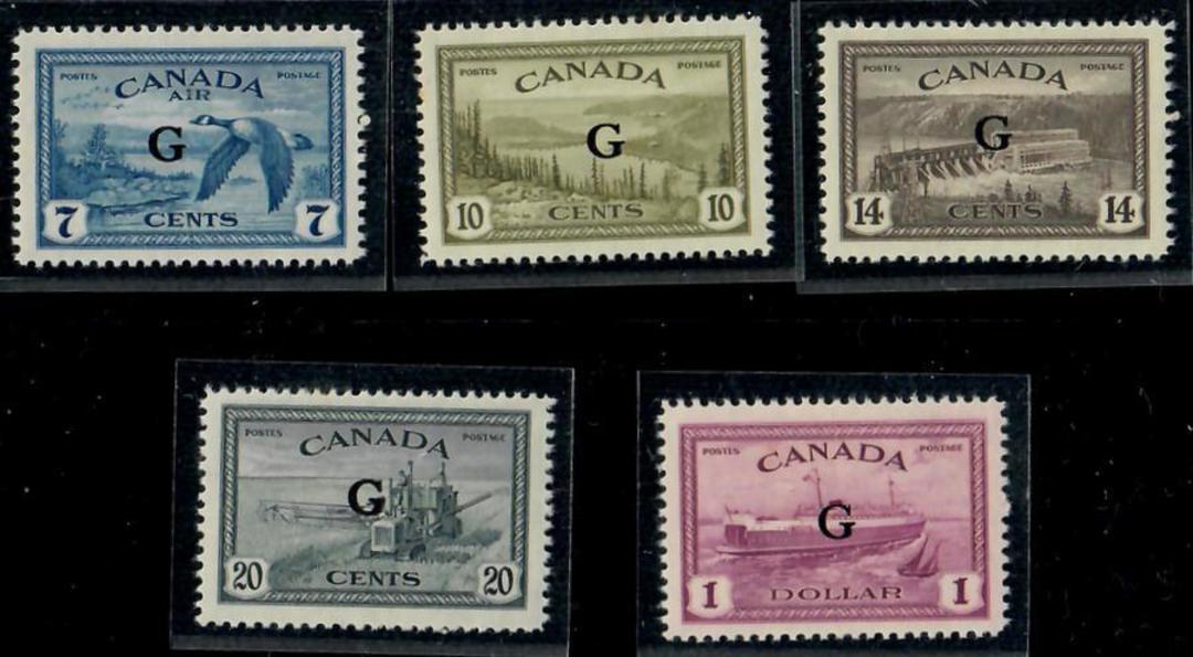 CANADA 1950 Peace Reconversion Officials. 5 values. Excluding the 50c. - 21917 - UHM image 0