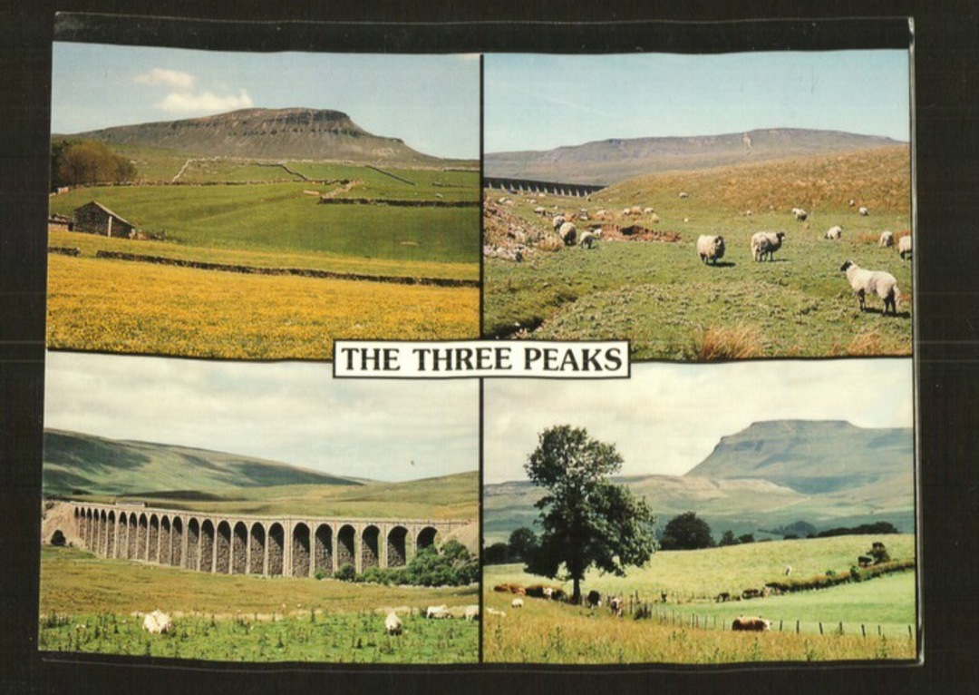 Modern Coloured Postcard of the Three Peaks seen on the Settle and Carlisle. - 440039 - Postcard image 0