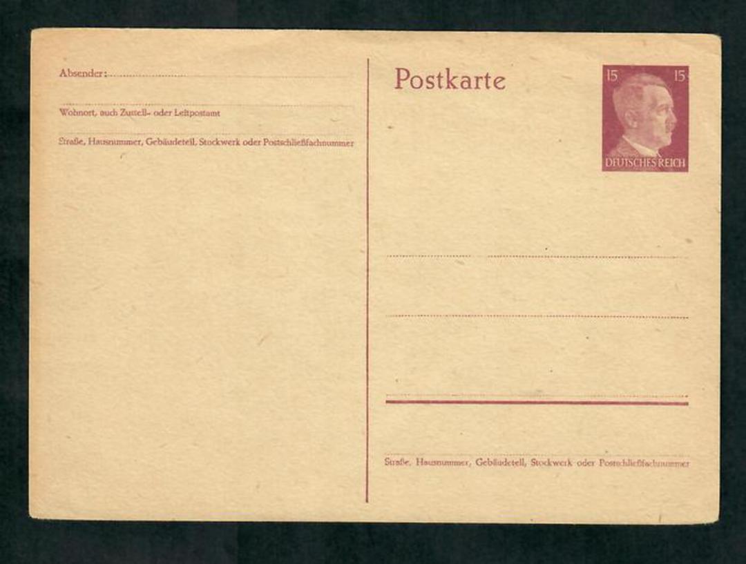 GERMANY 1941 Postkarte 15pf Claret in mint condition. - 31335 - PostalHist image 0