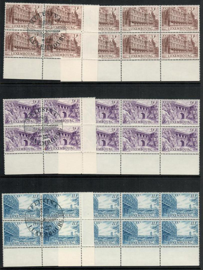 LUXEMBOURG 1963 Millenary issue. In marginal blocks of six. - 100302 - Block UHM image 1