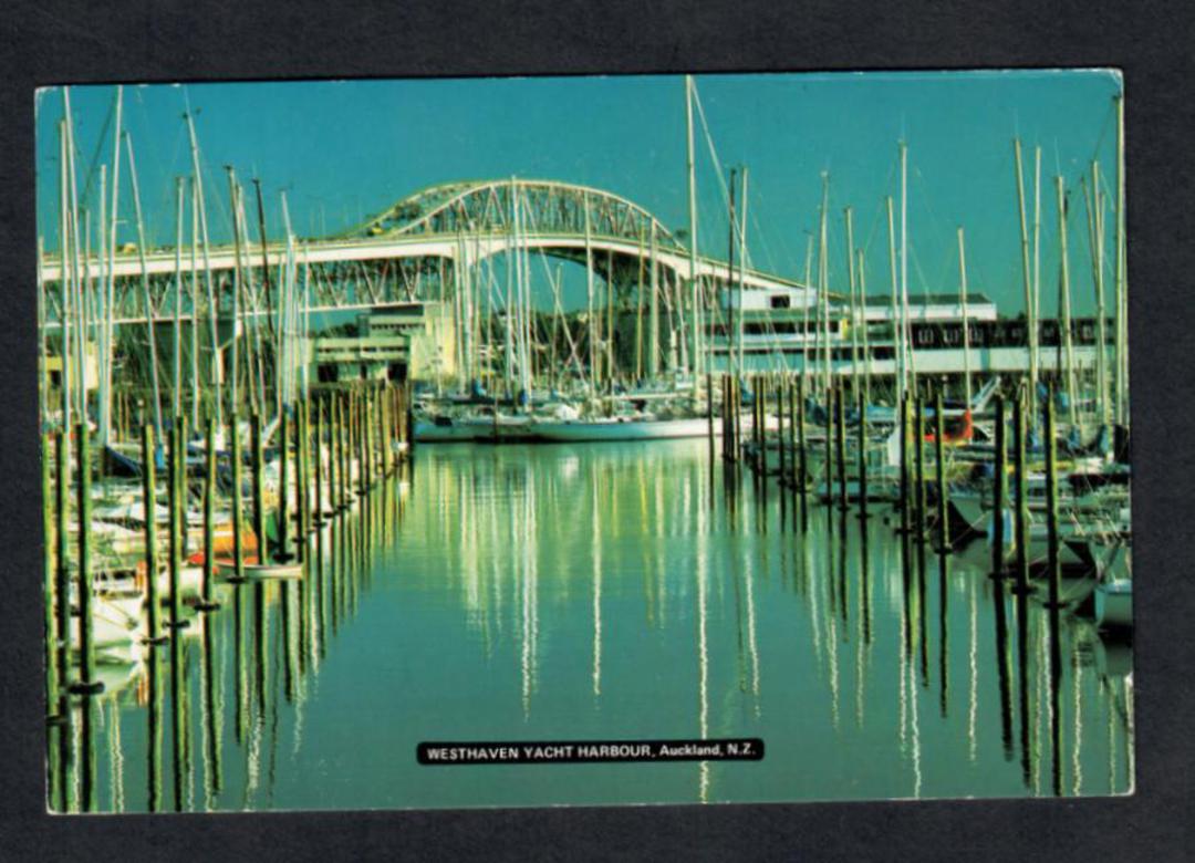 Modern Coloured Postcard of Westhaven Yacht Harbour Auckland. - 444752 - Postcard image 0