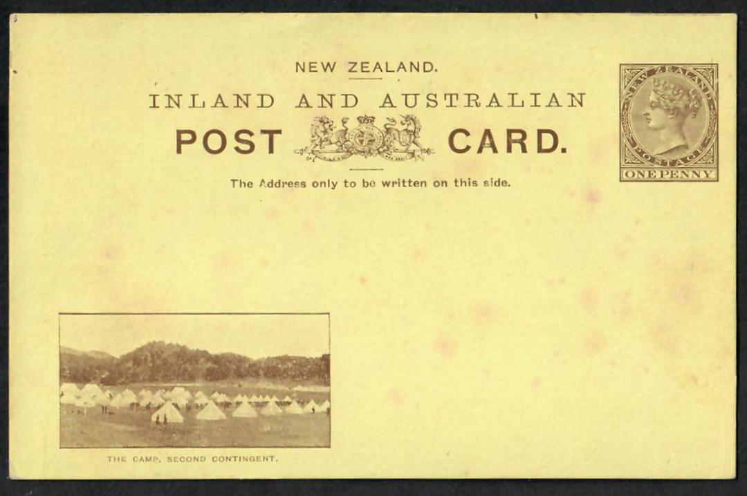 NEW ZEALAND Victoria 1st Inland and Australian Postcard. The Camp Second Contingent. - 21866 - Mint image 0