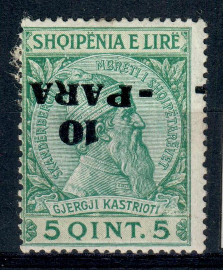 ALBANIA 1914 Definitive Surcharge 10 para on 5 qint. Inverted Surcharge. Some gum faults. - 21404 - Mint image 0