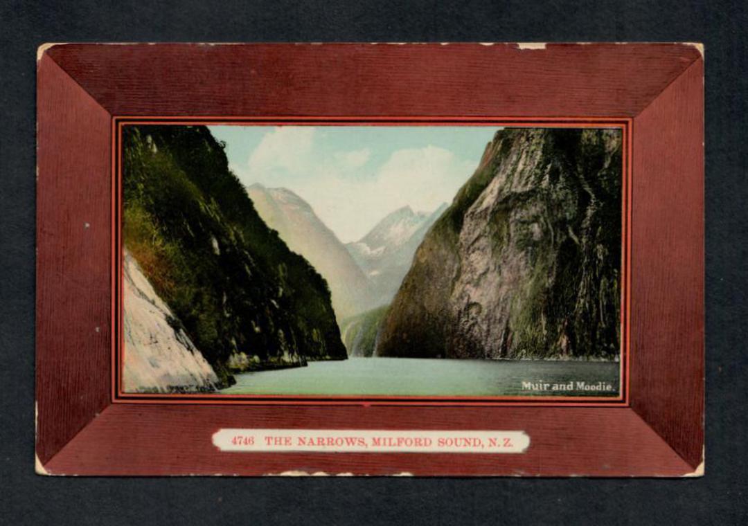 Coloured Postcard of The Narrows Milford Sound. - 49894 - Postcard image 0