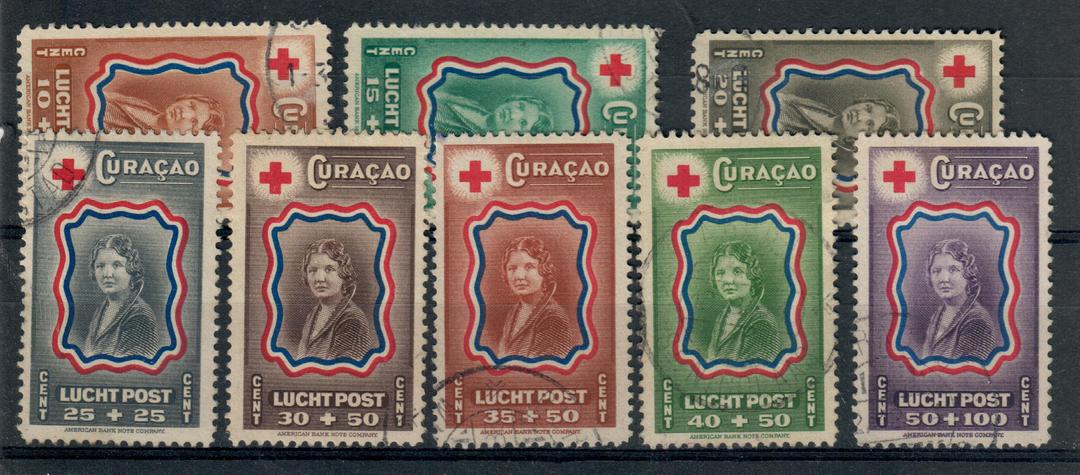 CURACAO 1944 Red Cross Fund. Set of 8. Very fine. - 21223 - VFU image 0