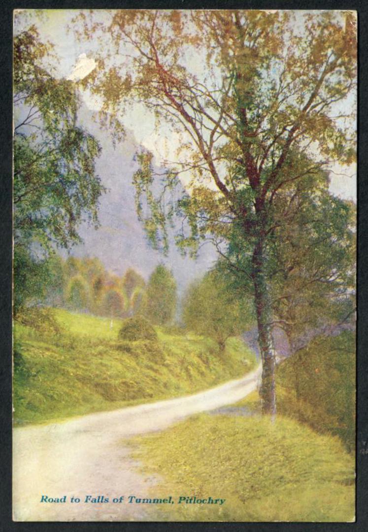 PITLOCHRY The road to the Falls of Tummel. Art card. - 42559 - Postcard image 0