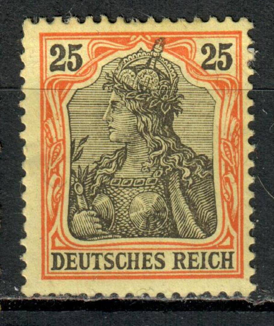 GERMANY 1902 Definitive 25pf Black and Red on yellow. - 75455 - Mint image 0