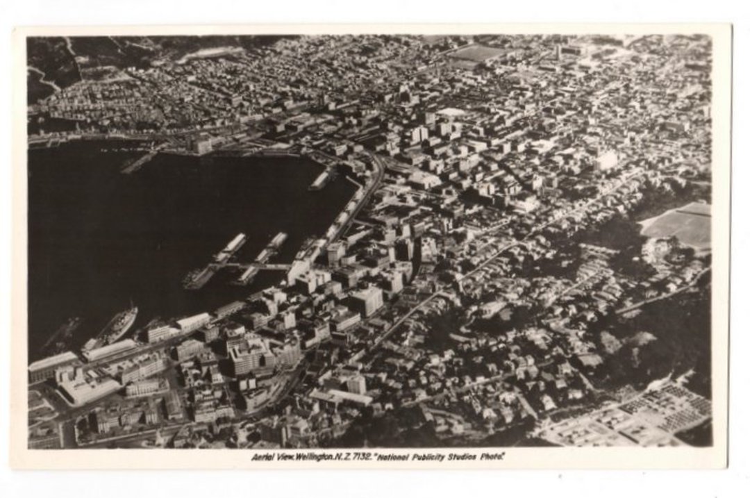 Real Photograph of aerial view of Wellington. - 47361 - Postcard image 0